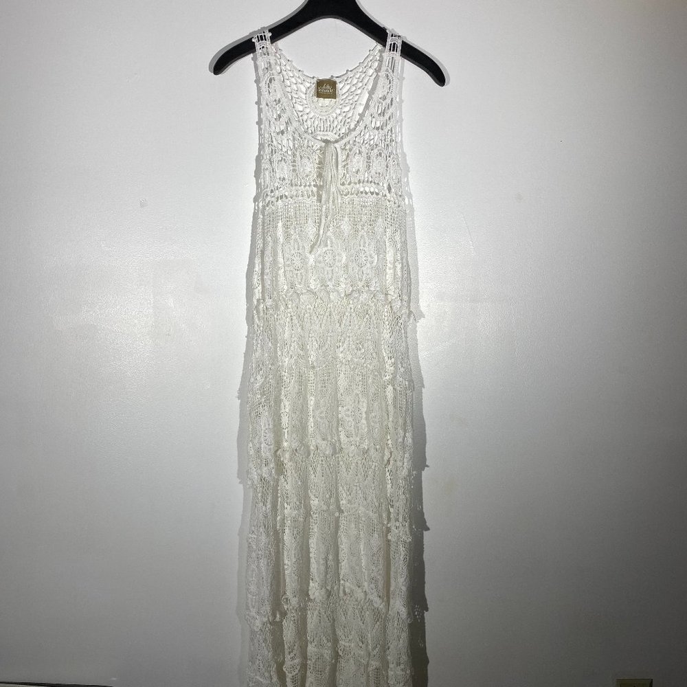 maxi lace beach coverup size s/m